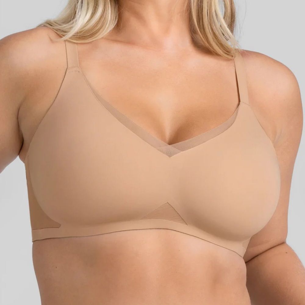 Honeylove CrossOver Bra in Sand Size Large 38B 38C